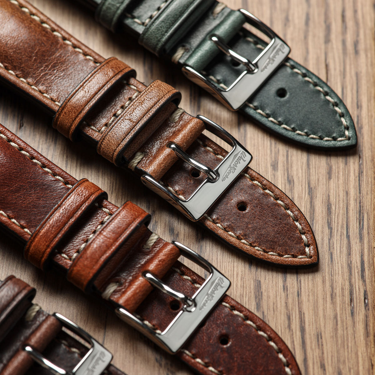 Classic Highley Genuine Leather Watch Strap - Light Brown