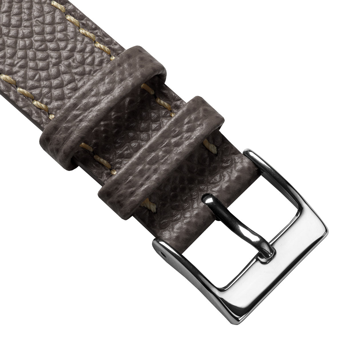 Hand-Stitched Textured Italian Leather Watch Strap - Alpine Earth