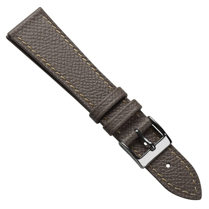 Hand-Stitched Textured Italian Leather Watch Strap - Alpine Earth