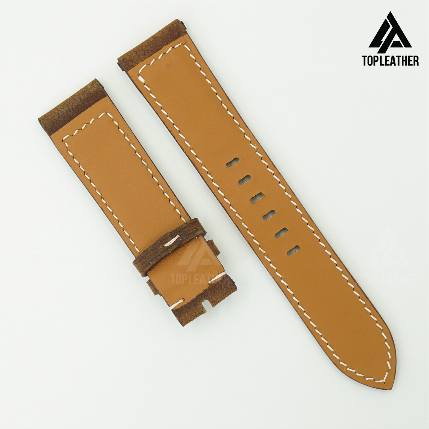 Vintage Waxed Leather Strap for Machenical Watch & Apple Watch