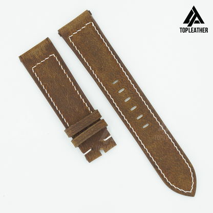 Vintage Waxed Leather Strap for Machenical Watch & Apple Watch