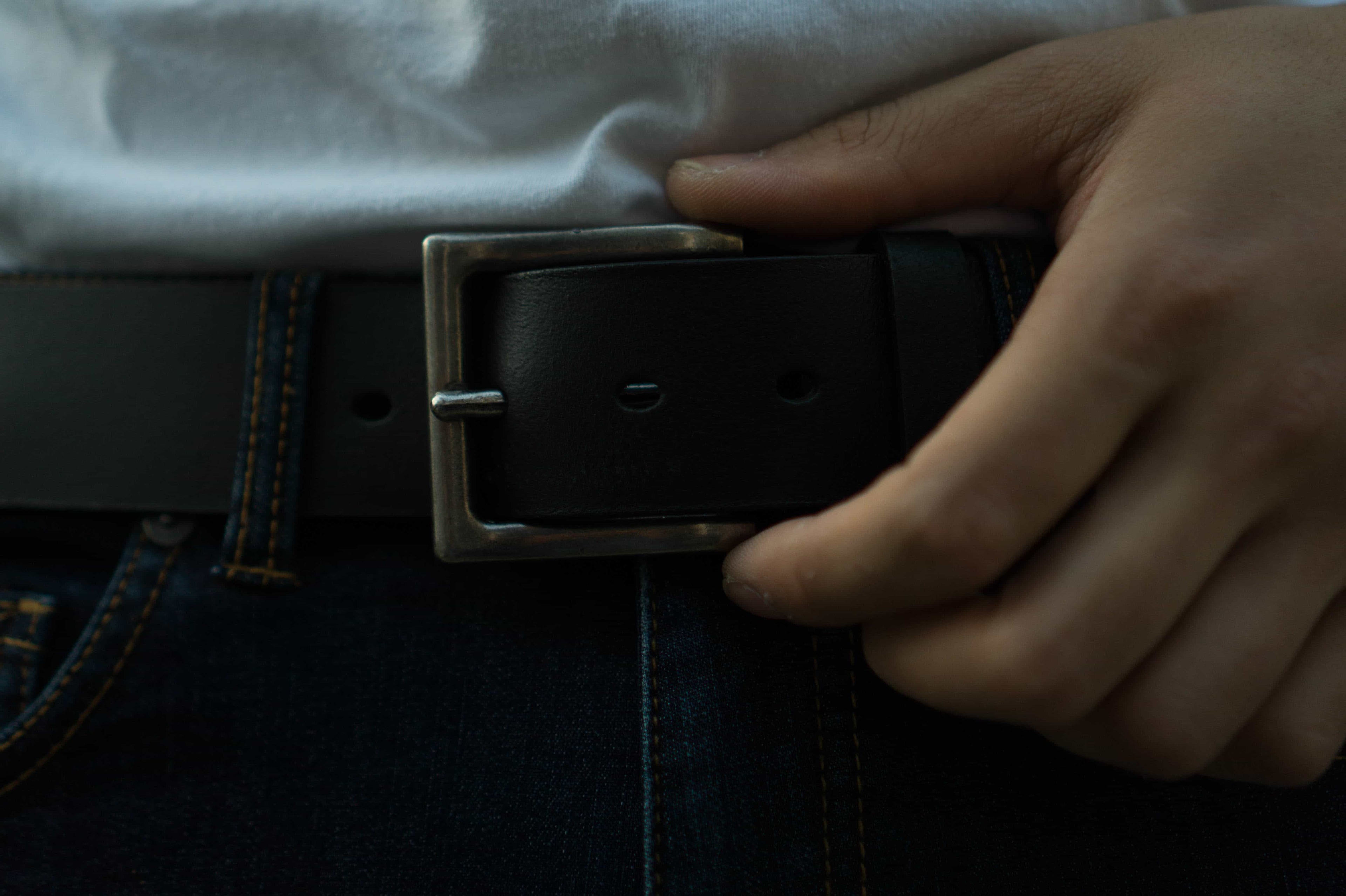 The Long Haul Belt - Black Custom Engraved Leather Belt