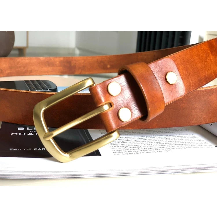 Belt Vintage With Tan Leather Good