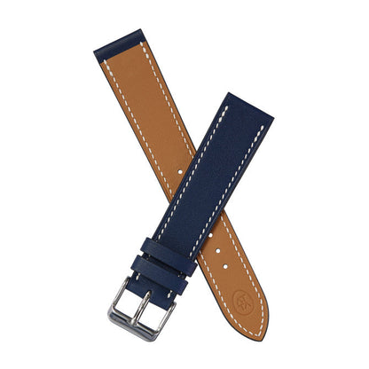 SWIFT Calfskin Watch Strap-Aura Bleu Abysse