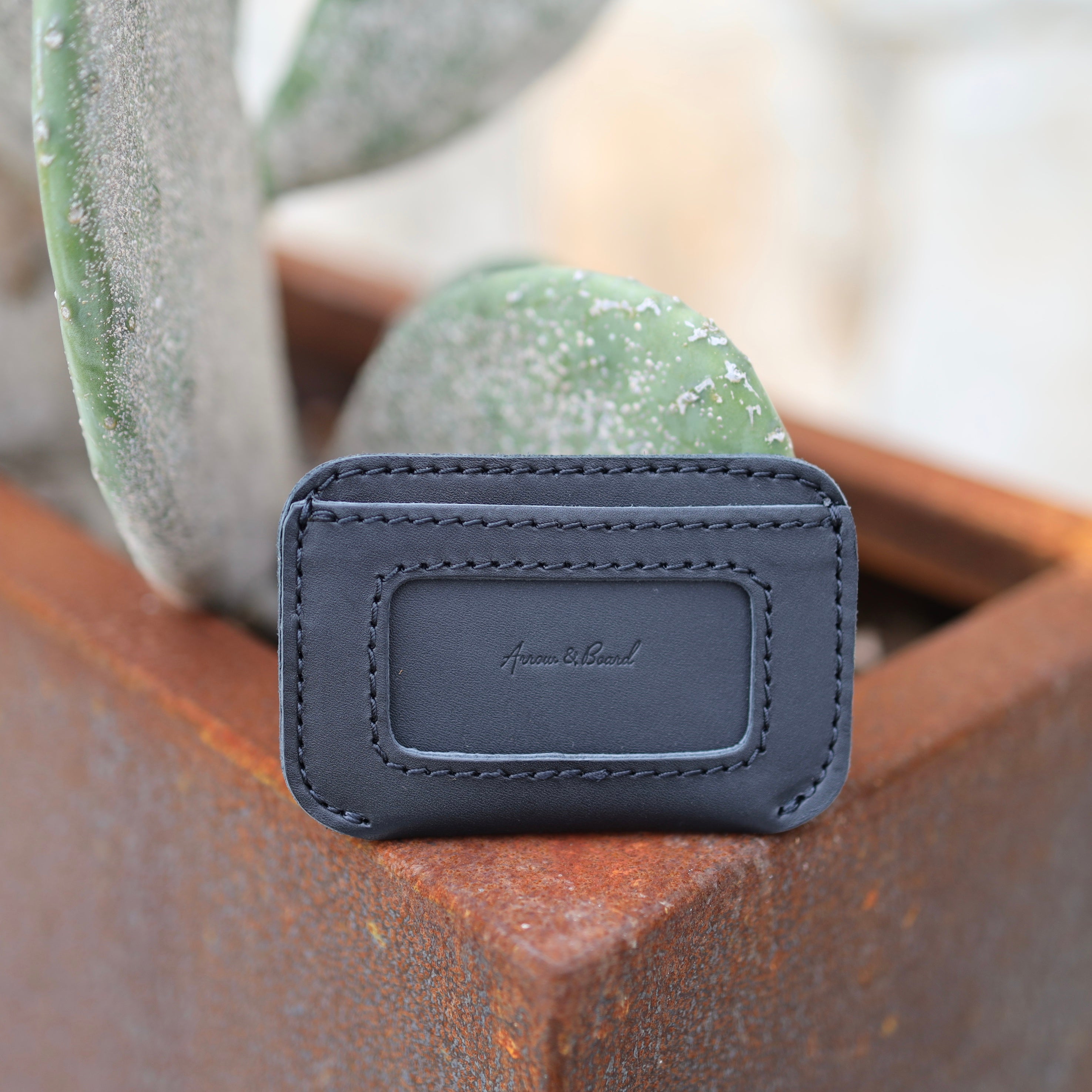 Leather Simple ID Wallet - Midnight