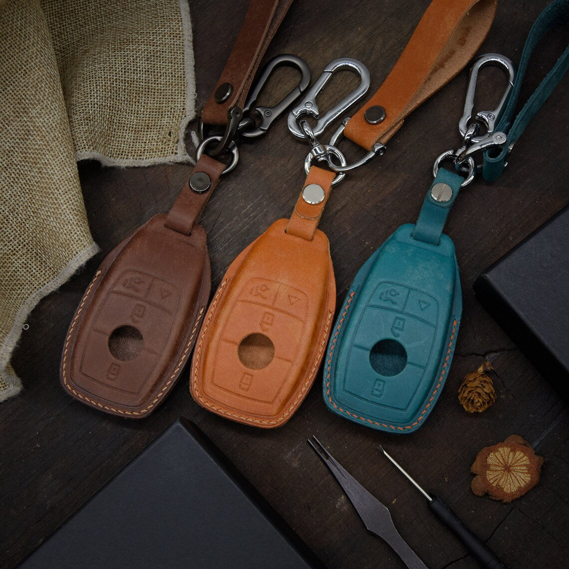 Mercedes Benz Leather Car Key Case E- Class