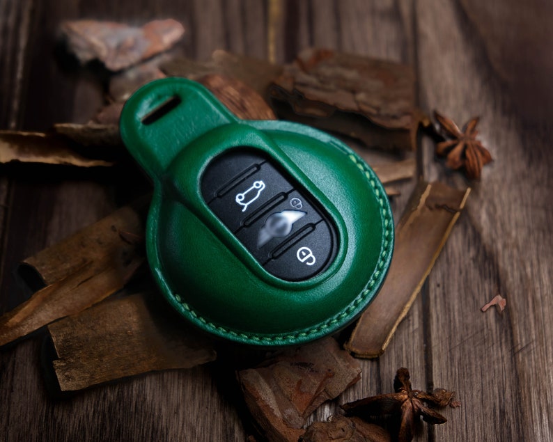 Mini Cooper Key Fob Cover, Leather Key Cover For Mini Cooper, Mini Cooper Countryman, Clubman, 3 Doors, 5 Doors ... Mini Cooper Gift for Her