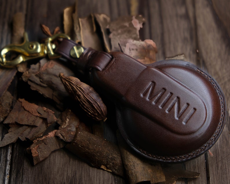 Mini Cooper Countryman, Clubman, 3 Doors, 5 Doors..., Mini Cooper Key Fob Cover, Leather Key Cover For Mini Cooper, Mini Cooper Gift for Her