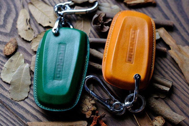 Leather Key Fob Cover For Ford Bronco, Ford Bronco Key Case, Bronco Keychains, Gift for Him, Father's Day Gift