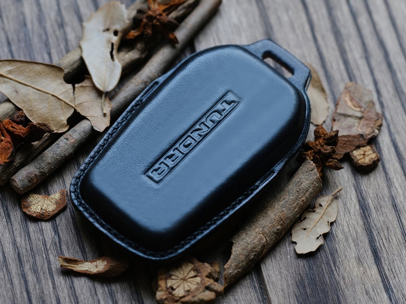 Personalized Leather Protector Case For Keyless Entry Key Fob Remotes Toyota Tundra Pickup 2022 2023, Gift For Him, Gift For Dad