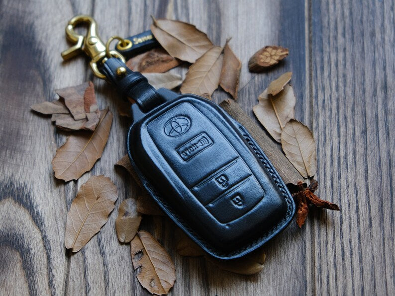 Toyota Corolla Cross 2022 2023 Leather Key Fob Cover, Toyota Cross Key Chains Keyless Keyring Remotes, Gift For Him, Personalized Gifts