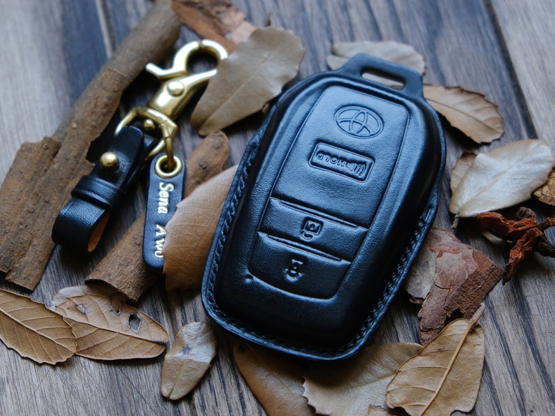 Toyota Corolla Cross 2022 2023 Leather Key Fob Cover, Toyota Cross Key Chains Keyless Keyring Remotes, Gift For Him, Personalized Gifts