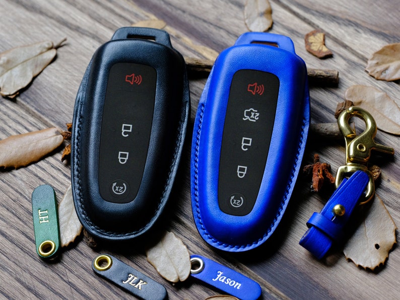 Cover For Ford C-max Edge Escape Expedition Explorer Flex Focus Taurus Leather Protector Case For Keyless Entry Remote Key Fob Birthday Gift