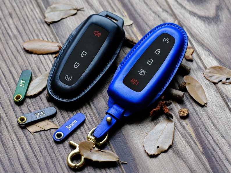 Cover For Ford C-max Edge Escape Expedition Explorer Flex Focus Taurus Leather Protector Case For Keyless Entry Remote Key Fob Birthday Gift