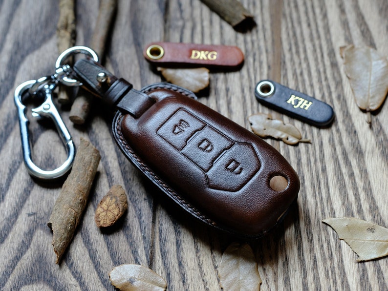 Ford Leather Key Fob Cover| F-Series Key Chain| 23 Ford F150 F250 F350 F450...| Gift For Him| Gift For Dad| Personalized