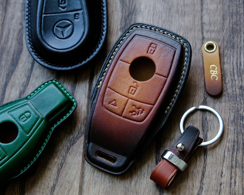 Mercedes All Type Key Fob Cover, Leather Key Case For Mercedes C E G M R S SL, Gift for Him, Father's Day Gift, Personalized Gift