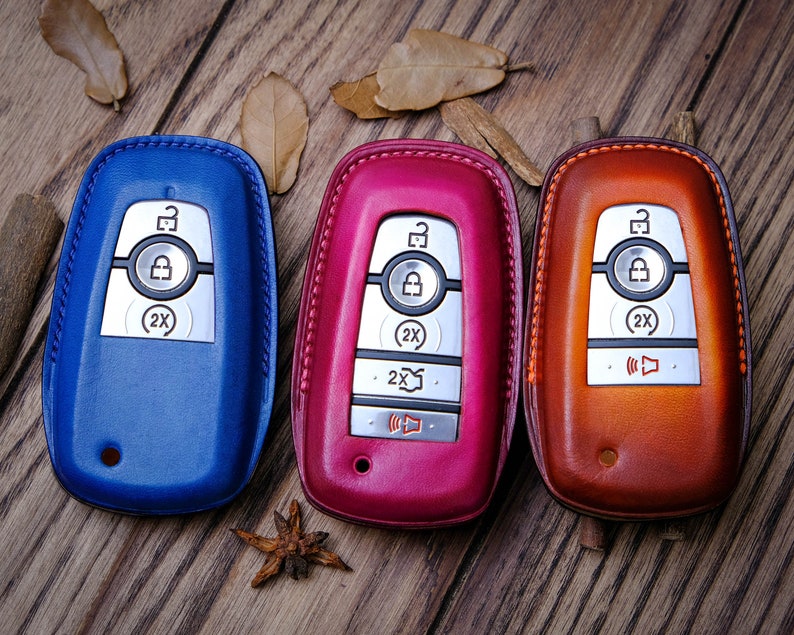 Ford Edge ST Key Fob Cover, Leather Key For Ford Edge ST Ranger Mustang Maverick..., Gift For Him, Gift For Dad, Personalized Gifts
