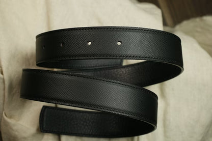 Epsom Leather Belt Handmade With basic buckle steel