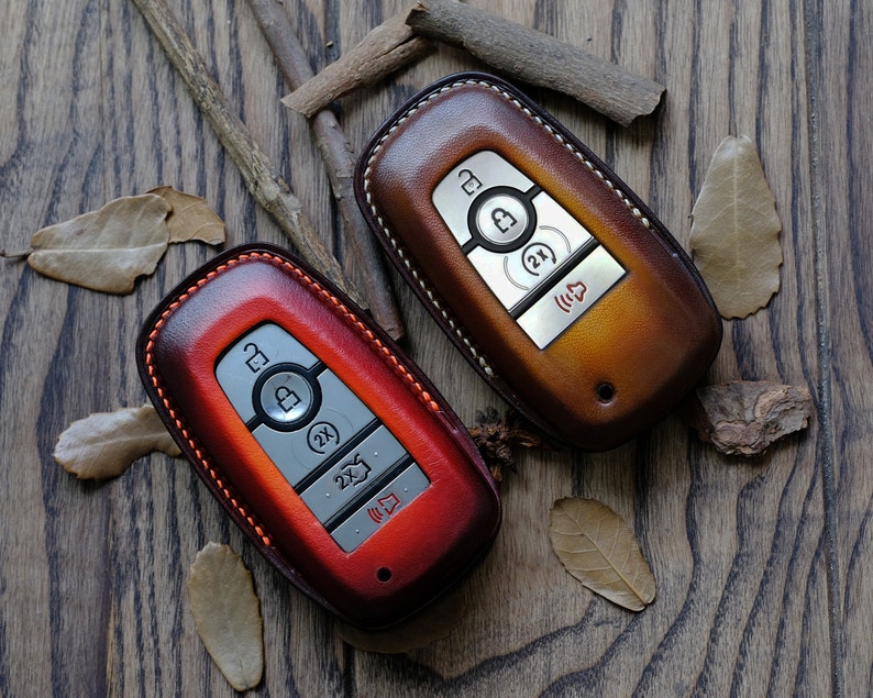 2023 Ford Super Duty Key Fob Cover, Leather Key Case For F-150|250|350, Escape, Explorer, Fusion, Maverick, Gift for Him, Mother's Day Gift