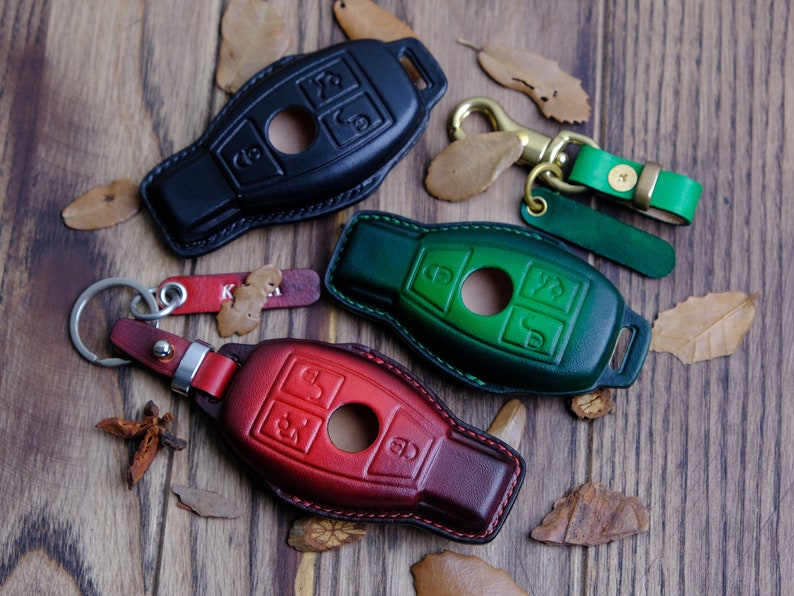 Mercedes E-class Accessories, Leather Key Case For E-class G-class GLA GLC GLK, Gift for Him, Personalized Gift, Mercedes Key Fob Cover