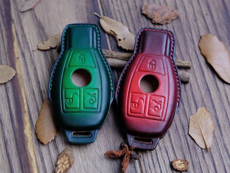 Mercedes E-class Accessories, Leather Key Case For E-class G-class GLA GLC GLK, Gift for Him, Personalized Gift, Mercedes Key Fob Cover