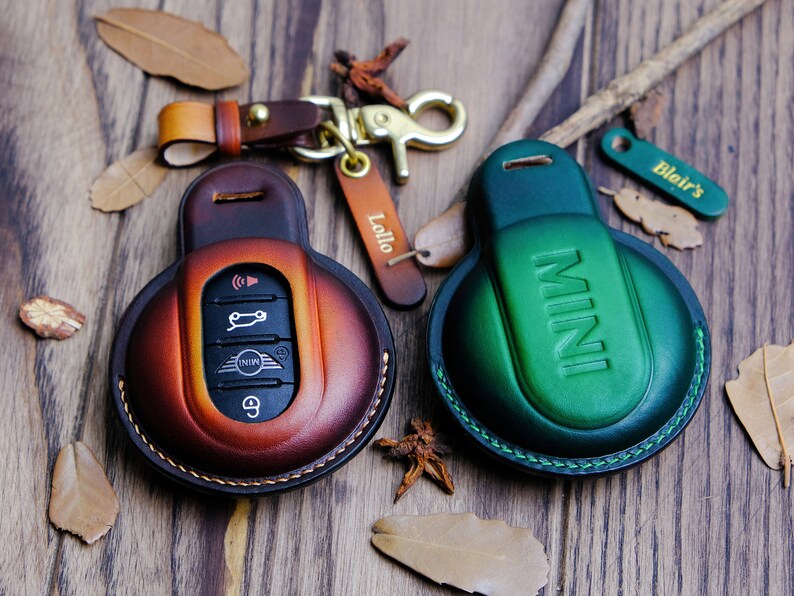 Mini Countryman Key Fob Cover, Leather Key Case For Keyless Entry Remotes Fob Shell Mini Countryman, Mini Cooper Gift for Her