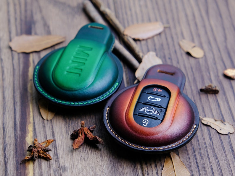 Mini Countryman Key Fob Cover, Leather Key Case For Keyless Entry Remotes Fob Shell Mini Countryman, Mini Cooper Gift for Her