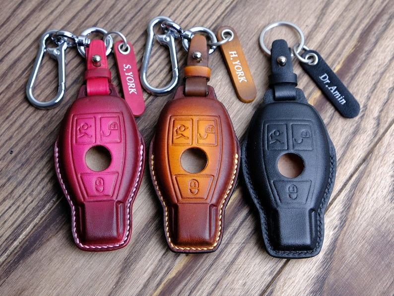 Mercedes C-Class Key Fob Cover, Luxury Key Case For C-Class S-Class E-Class G-class GLC GLK, Mercedes Benz Accessories, Personalized Gift