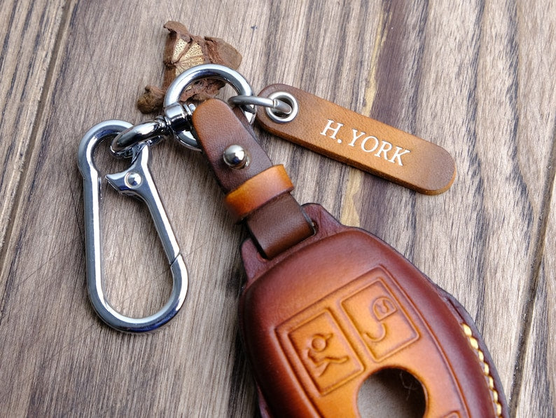 Mercedes C-Class Key Fob Cover, Luxury Key Case For C-Class S-Class E-Class G-class GLC GLK, Mercedes Benz Accessories, Personalized Gift