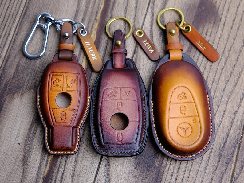 Mercedes Benz Key Case All Type, Leather Protector Case For Mercedes C E G M R S SL GLC GLA Cla, Mercedes Key Chain Accessories
