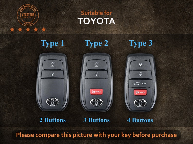 Toyota Corolla 2023 2024 Key Fob Cover, Toyota Corolla LE SE XSE  Nightshade Key Case, Toyota Corolla Key Chain Key Ring Accessory