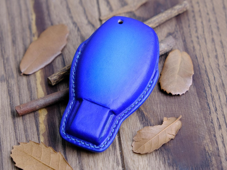 Customized Leather For Mercedes Key Fob Cover, Leather Key Case For S-class E-class G-class GLC GLK, Gift for Him, Mercedes Accessories