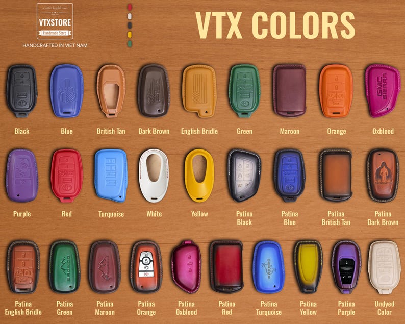 All Ford Mustang Key Fob Cover, Customized Leather Case for Dark Horse, GT, RTR, Mach-E, Mach-1 Shelby, Personalized Gift For Him