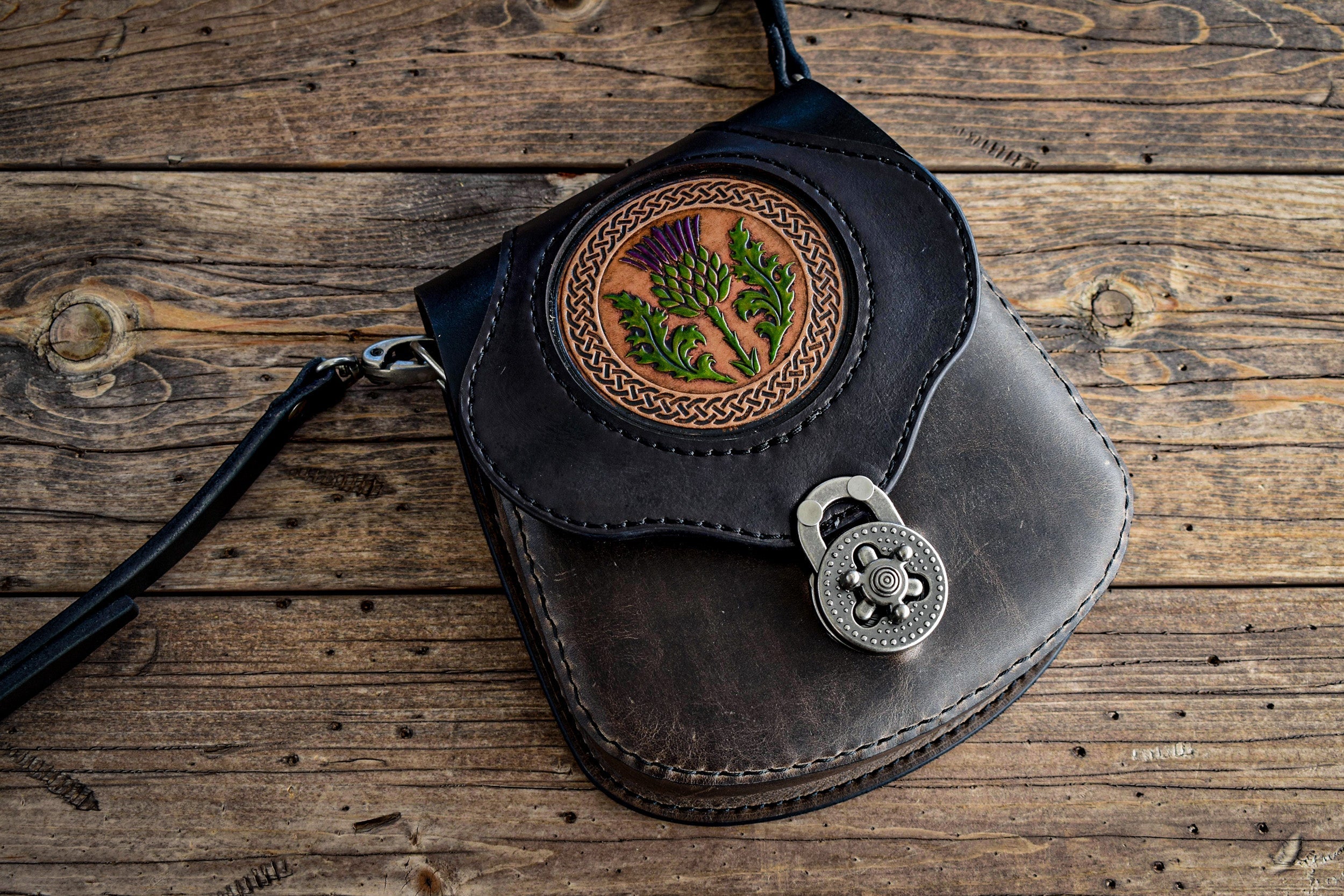 THE BRIGID - Crossbody Bag w/Thistle
