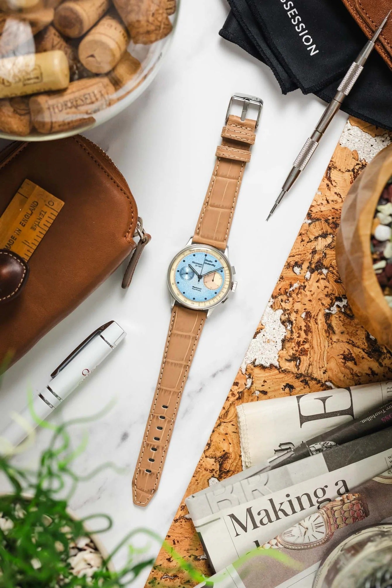 Morellato SOCCER Alligator-Embossed Calfskin Leather Watch Strap