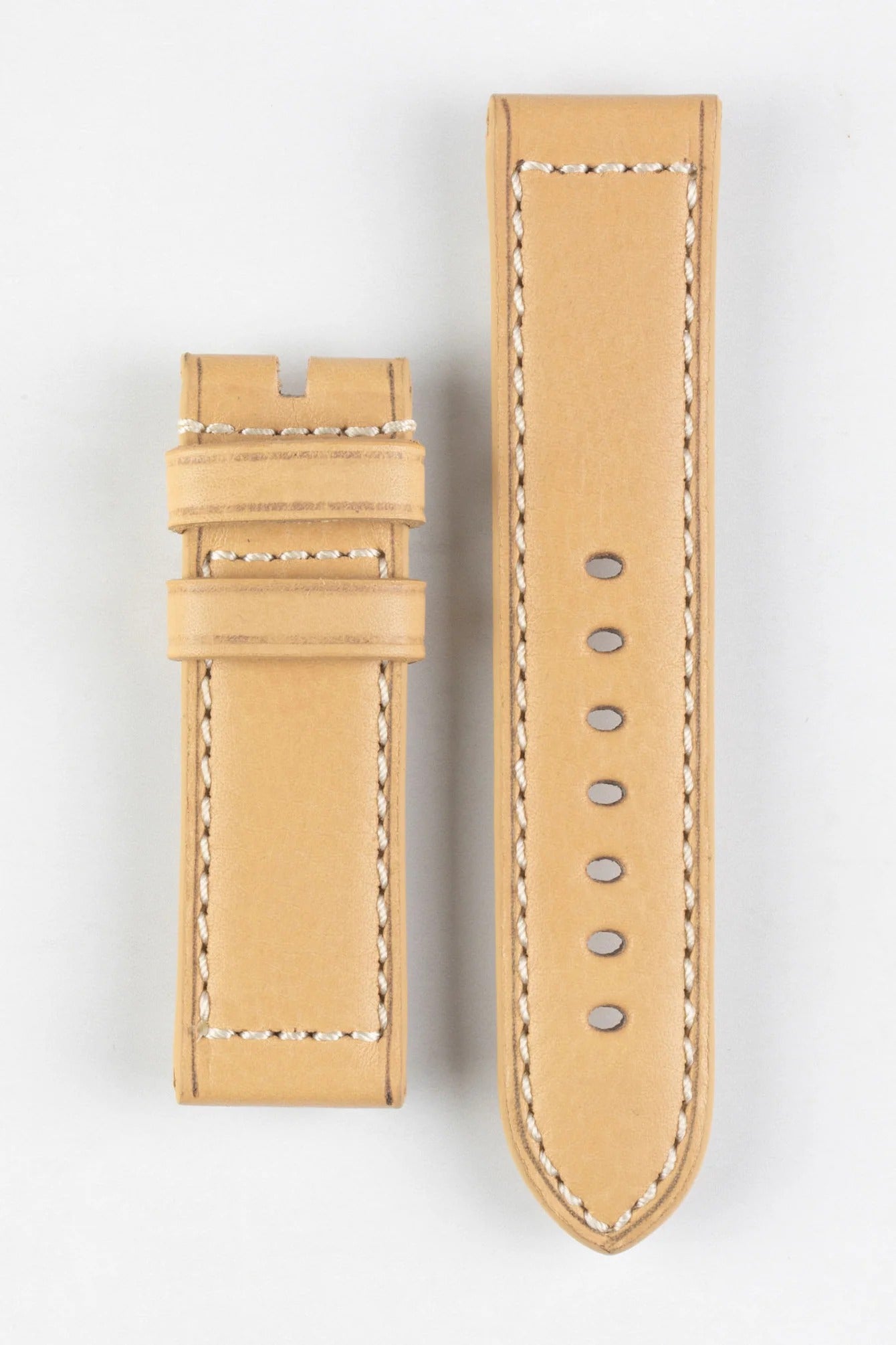 RIOS1931 FIRENZE Genuine Russia Leather Watch Strap in SAND