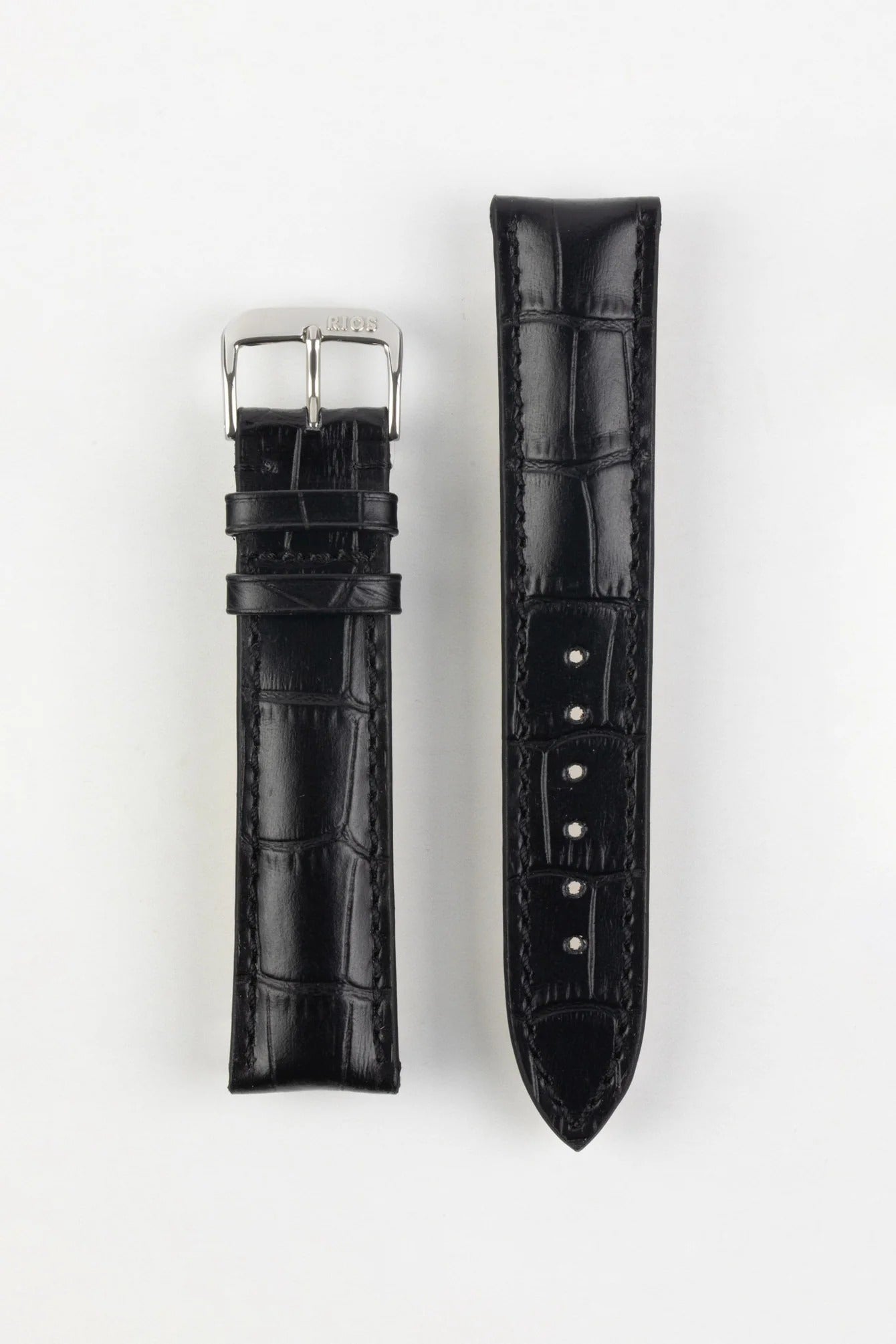 RIOS1931 LOUISIANA Alligator-Embossed Leather Watch Strap
