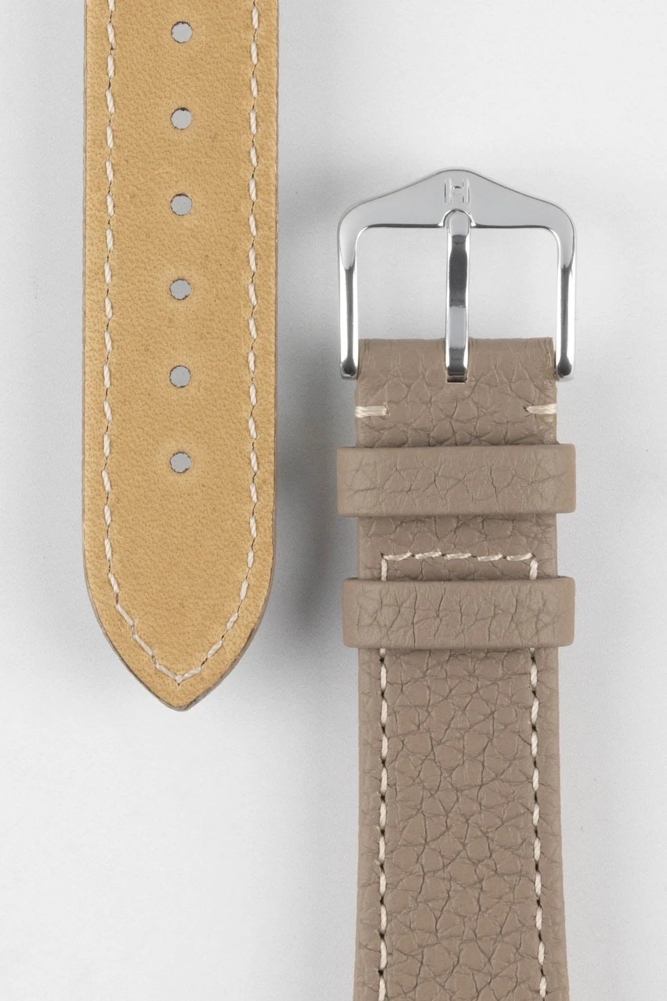 Hirsch BOLOGNA Quick-Release French-Style Textured Leather Watch Strap