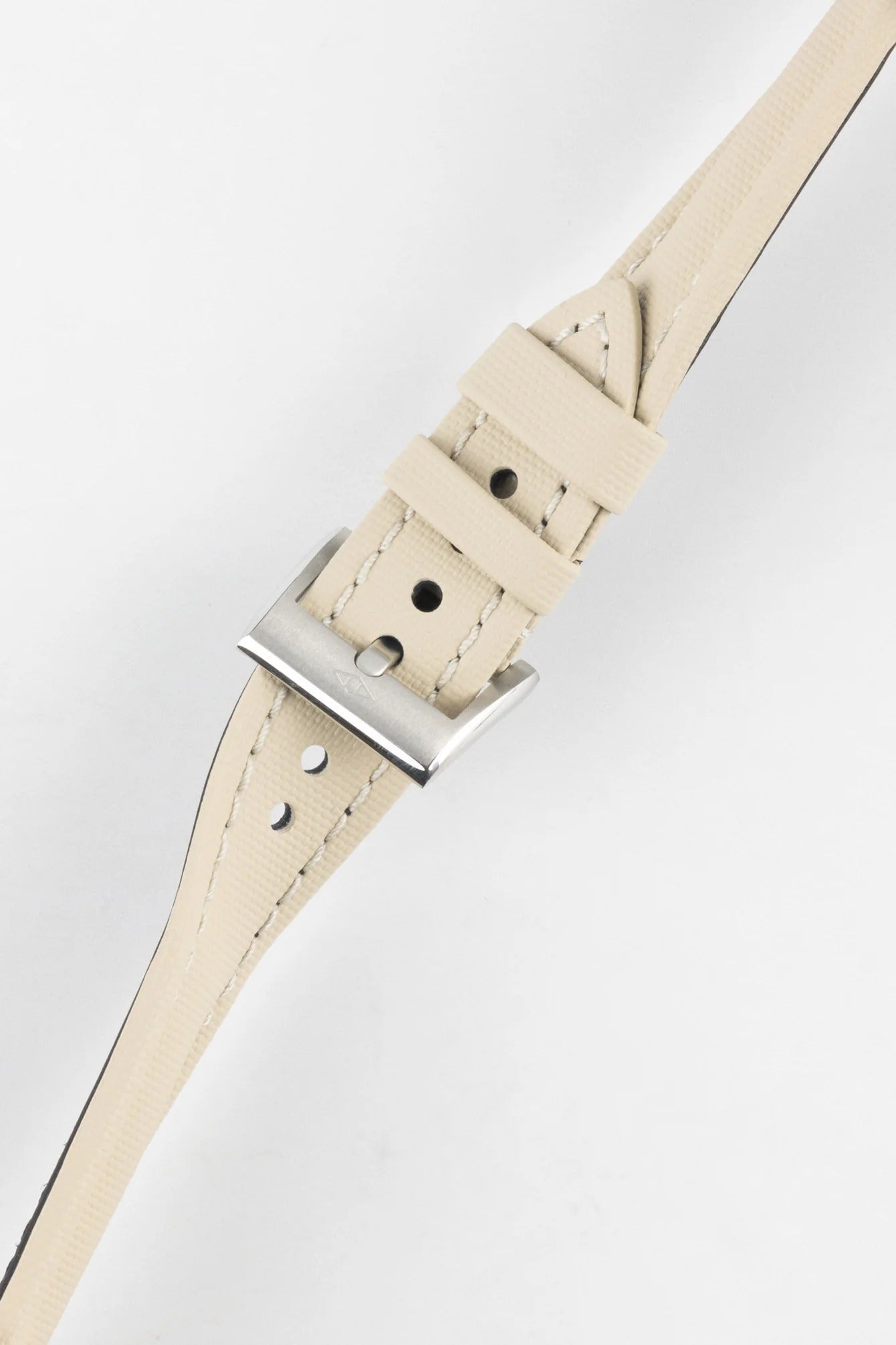 Artem Straps Classic Beige Sailcloth Watch Strap with Beige Stitching