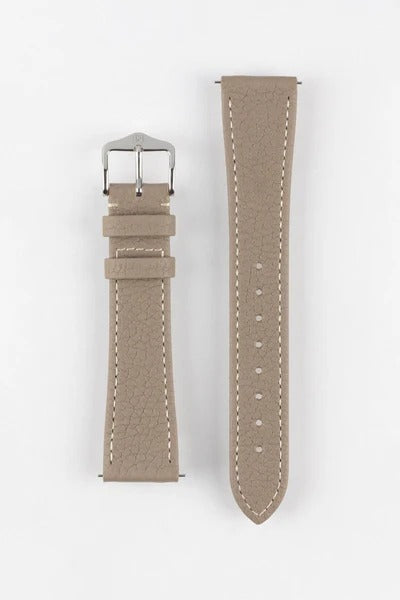 Hirsch BOLOGNA Quick-Release French-Style Textured Leather Watch Strap