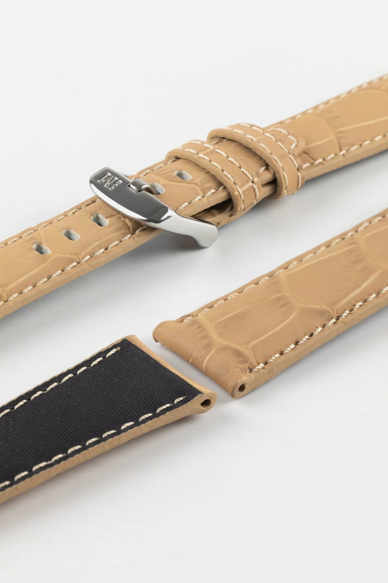 Morellato SOCCER Alligator-Embossed Calfskin Leather Watch Strap