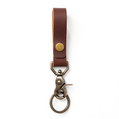 Leather Belt Loop Keychain - Heritage Brown