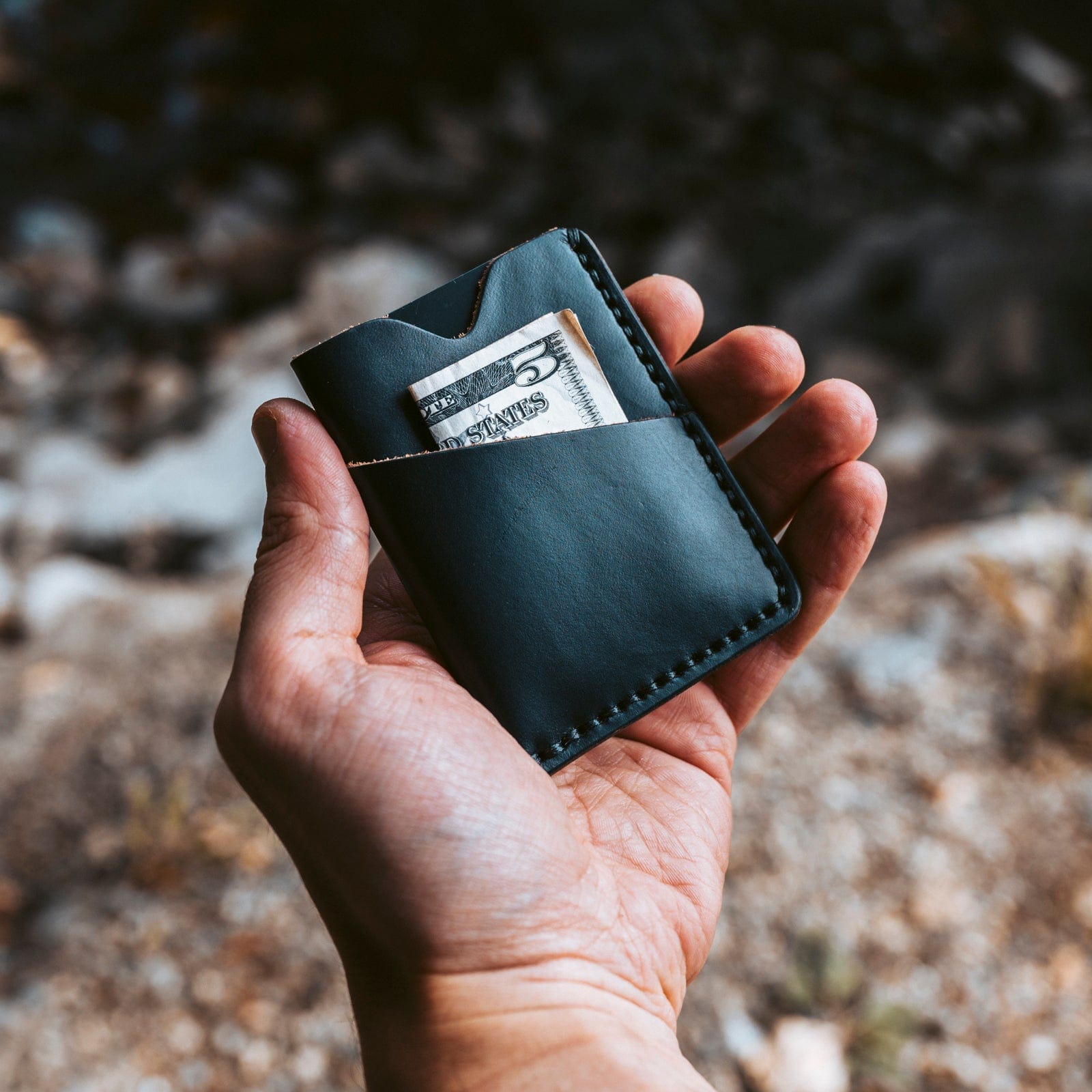 Leather Card Holder - Black