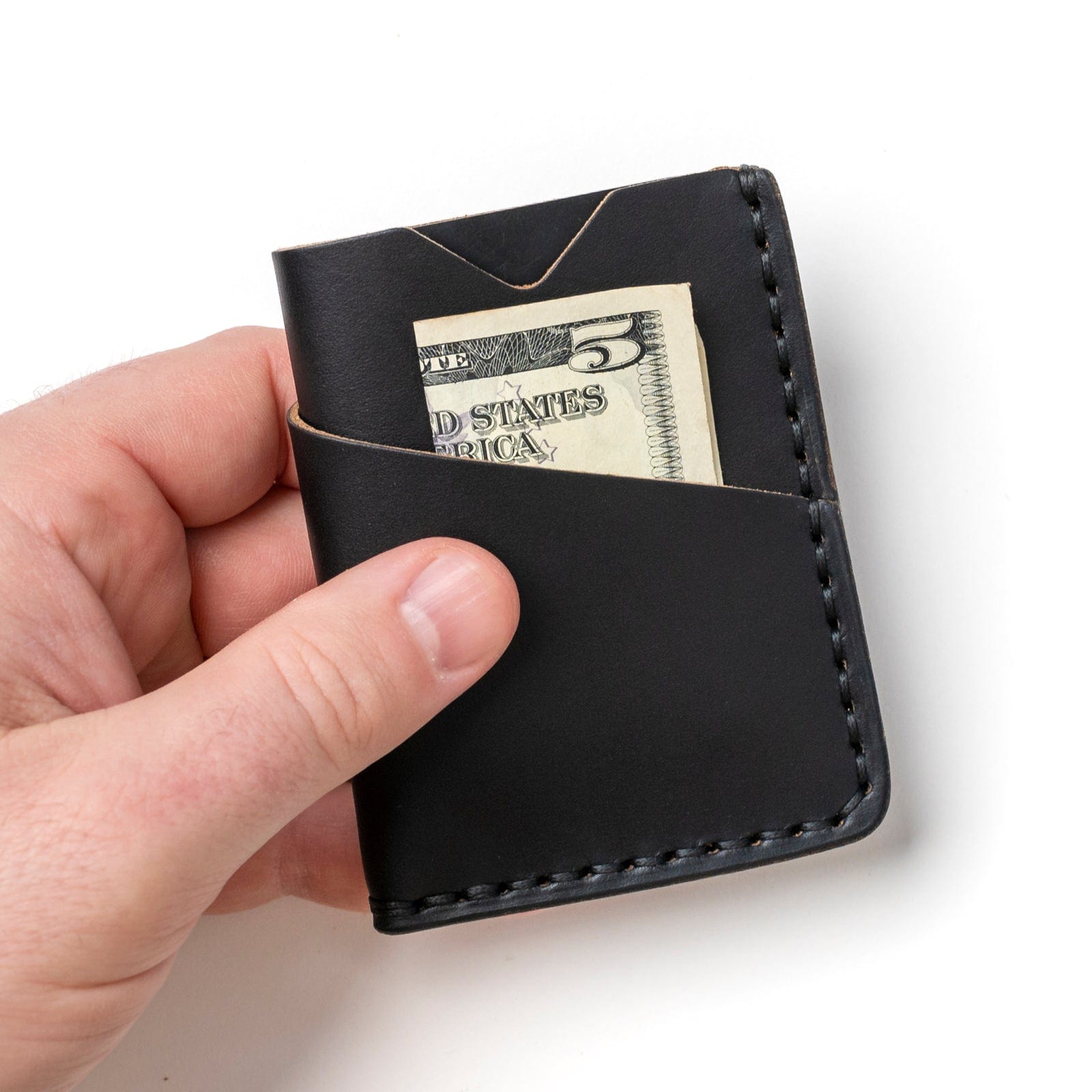 Leather Card Holder - Black