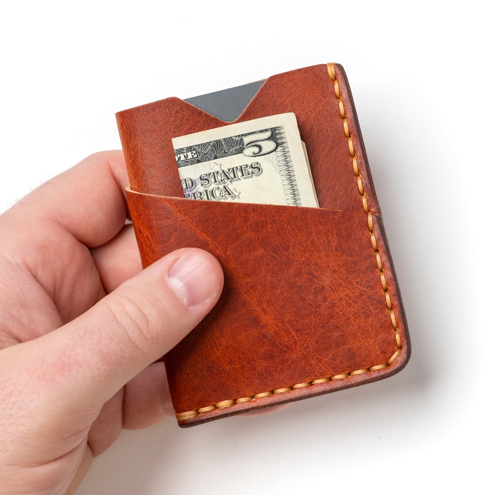 Leather Card Holder - English Tan