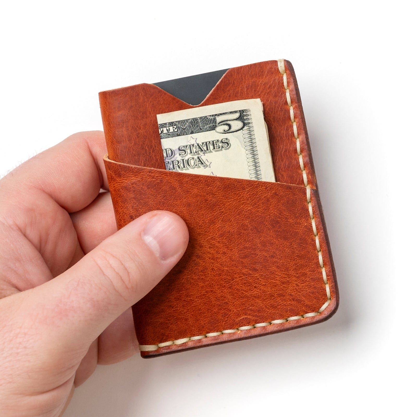 Leather Card Holder - English Tan