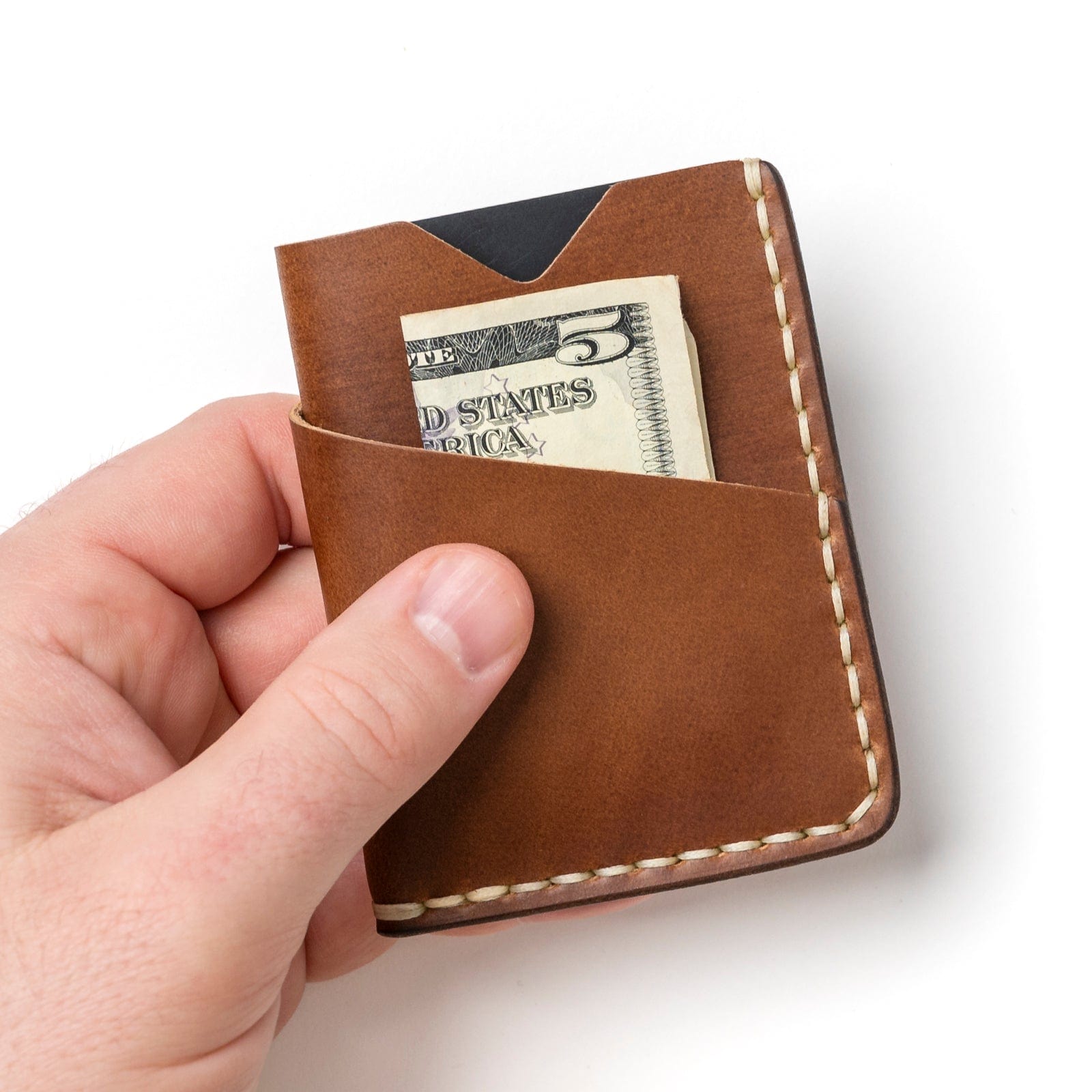 Leather Card Holder - Natural