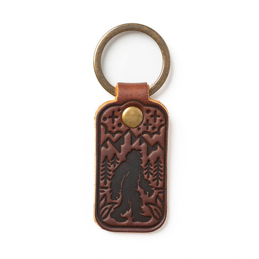 Leather Sasquatch Keyfob - Heritage Brown