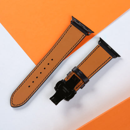 Watch Strap Swift Leather for Apple Watch, Mechanical Watch - Black SW2207