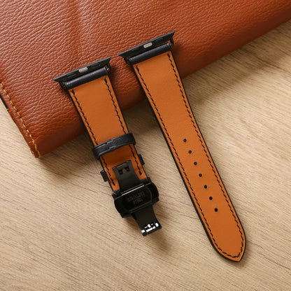 Watch Strap Swift Leather for Apple Watch, Mechanical Watch - Black SW2207